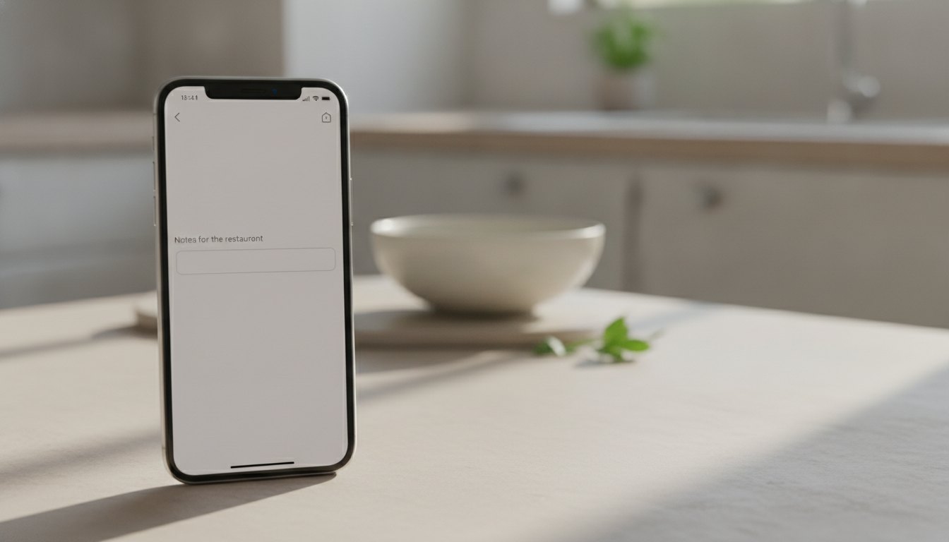 Tela de celular exibindo o campo de observações em um aplicativo de entrega de comida.
